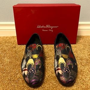 Salvatore Ferragamo Blondie Dark Blue Loafer Size 9.5